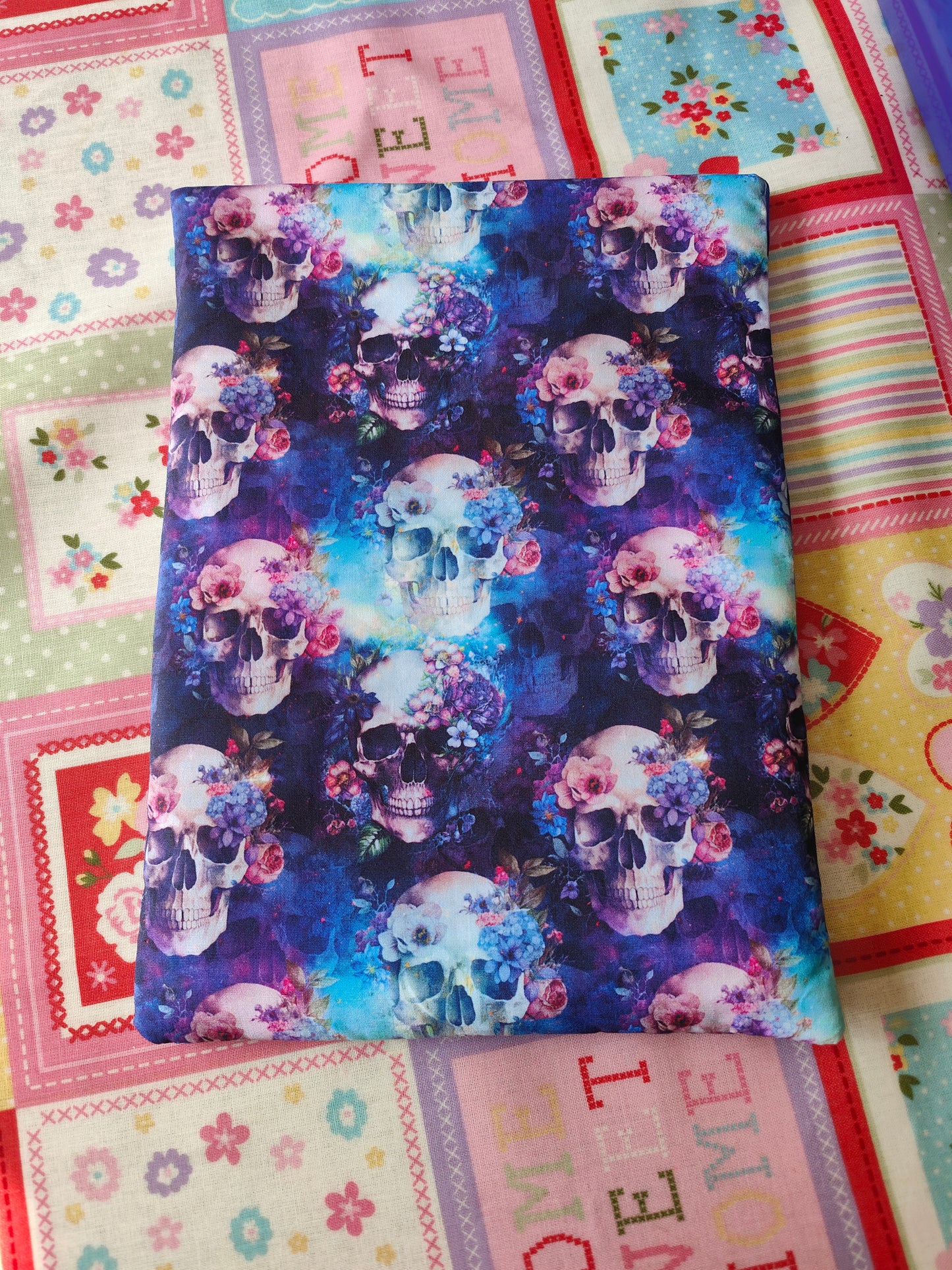 Skulls and Flowers Book Sleeve