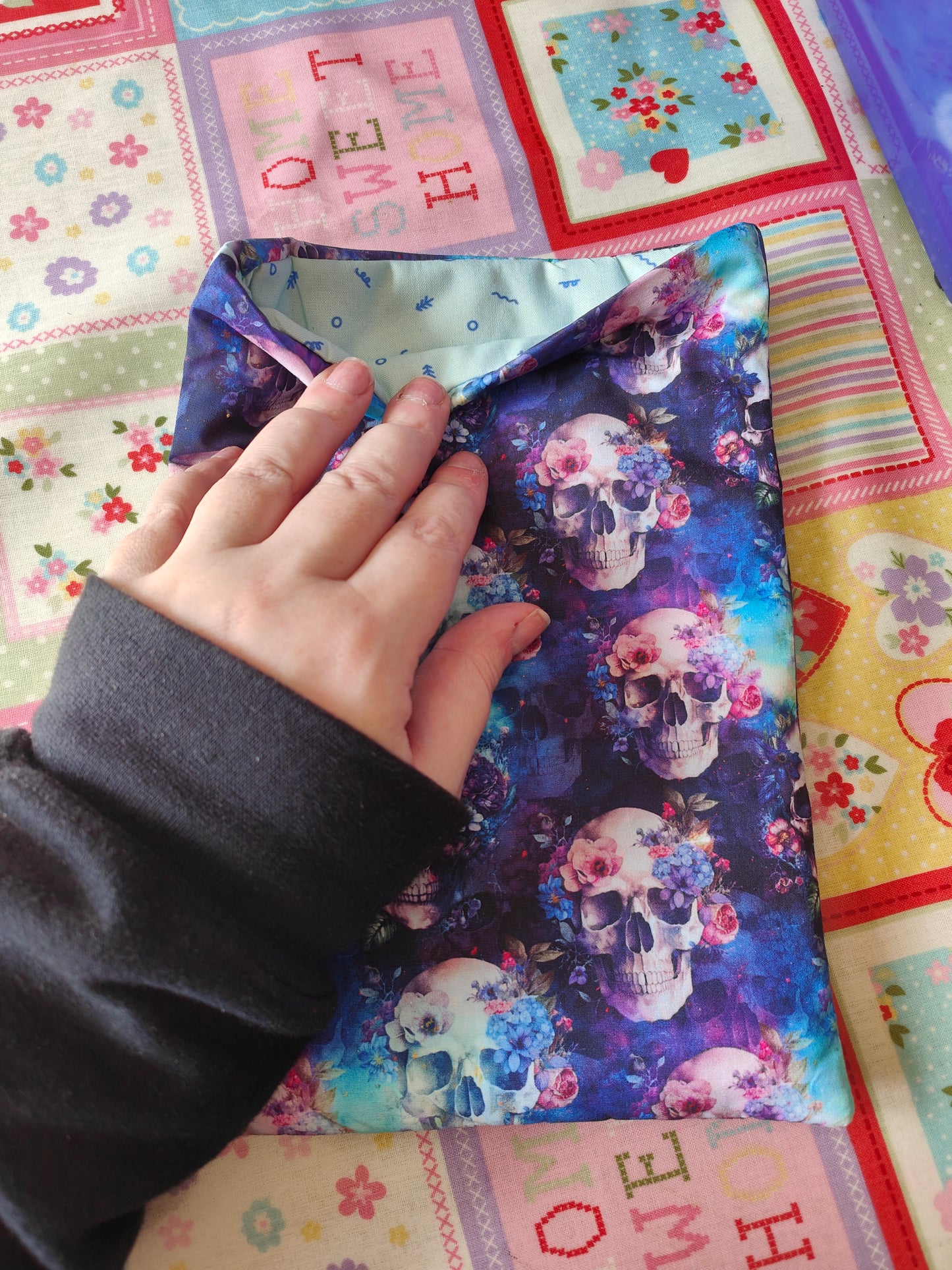 Skulls and Flowers Book Sleeve
