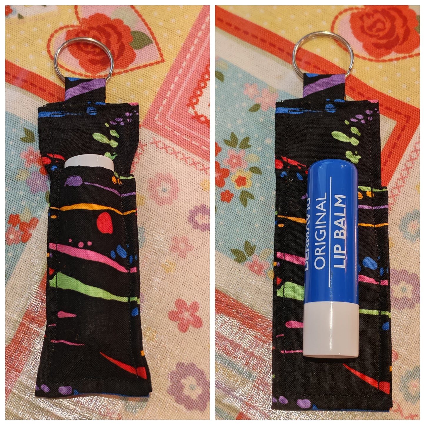 Rainbow Paint Splatter Lipbalm Holder