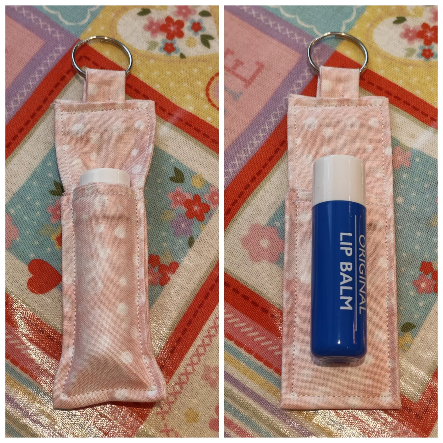 Pink Patterned Lipbalm Holder