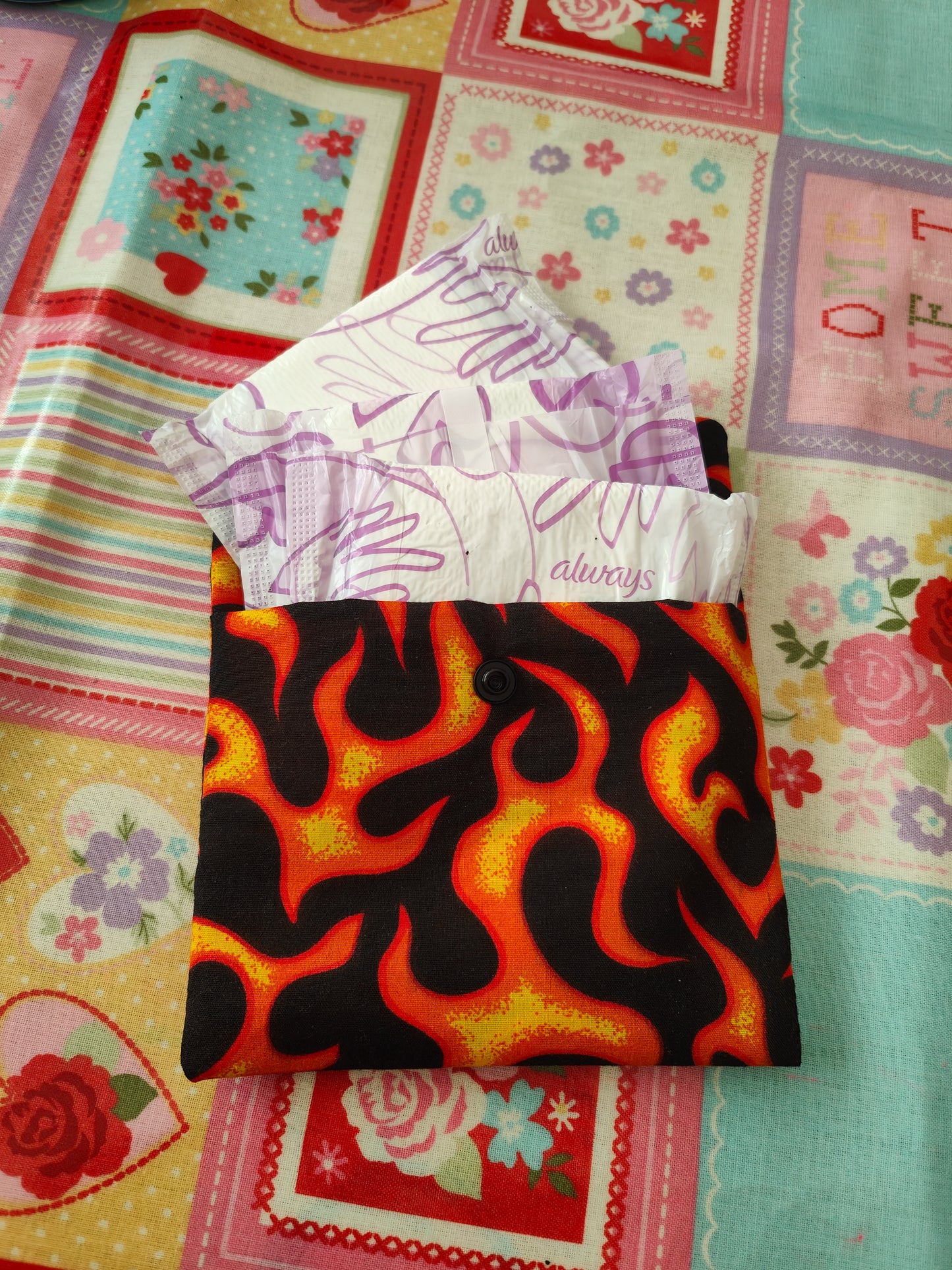 Flames Design Period Pouch