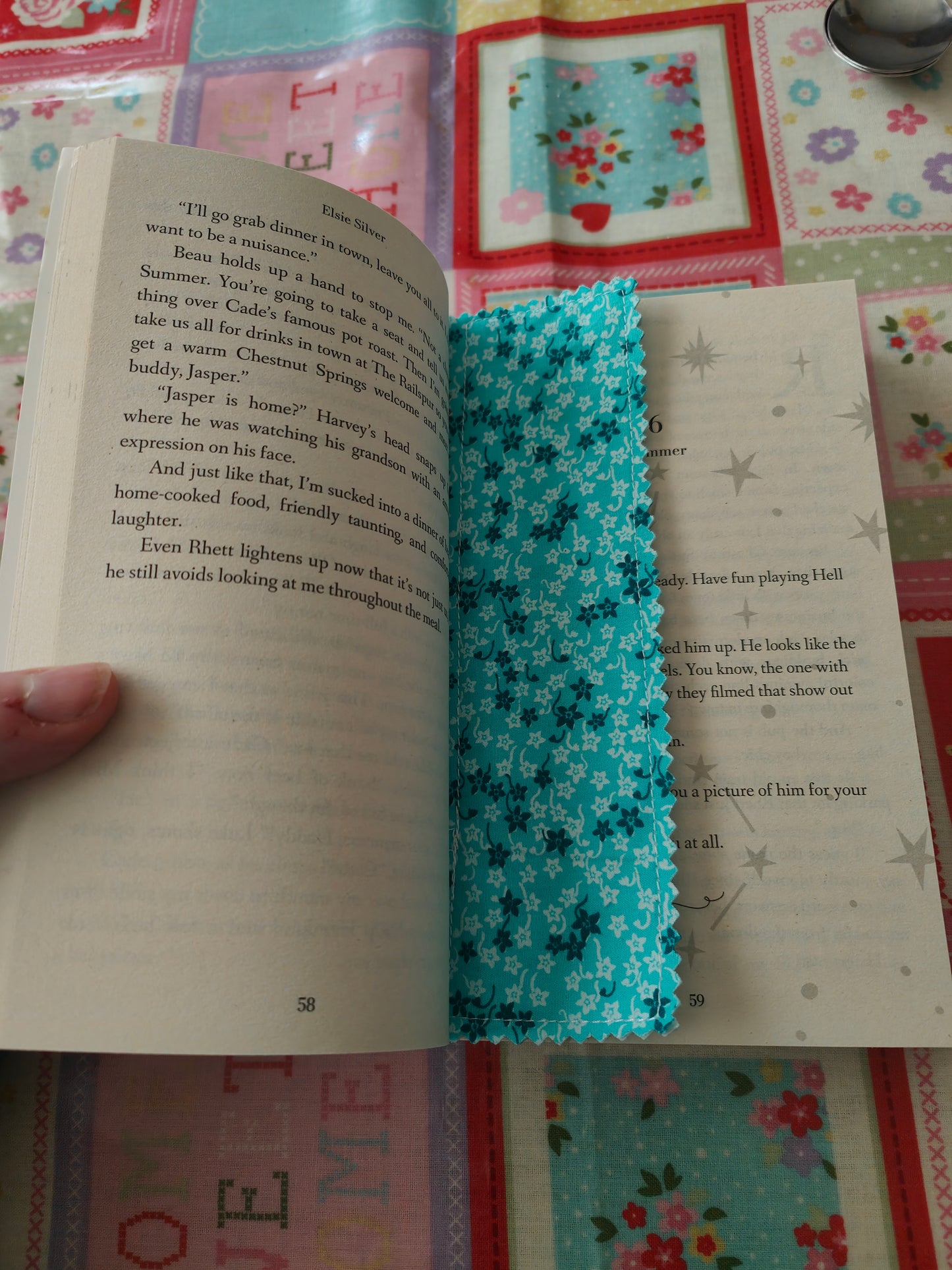 Turquoise Flower Bookmark