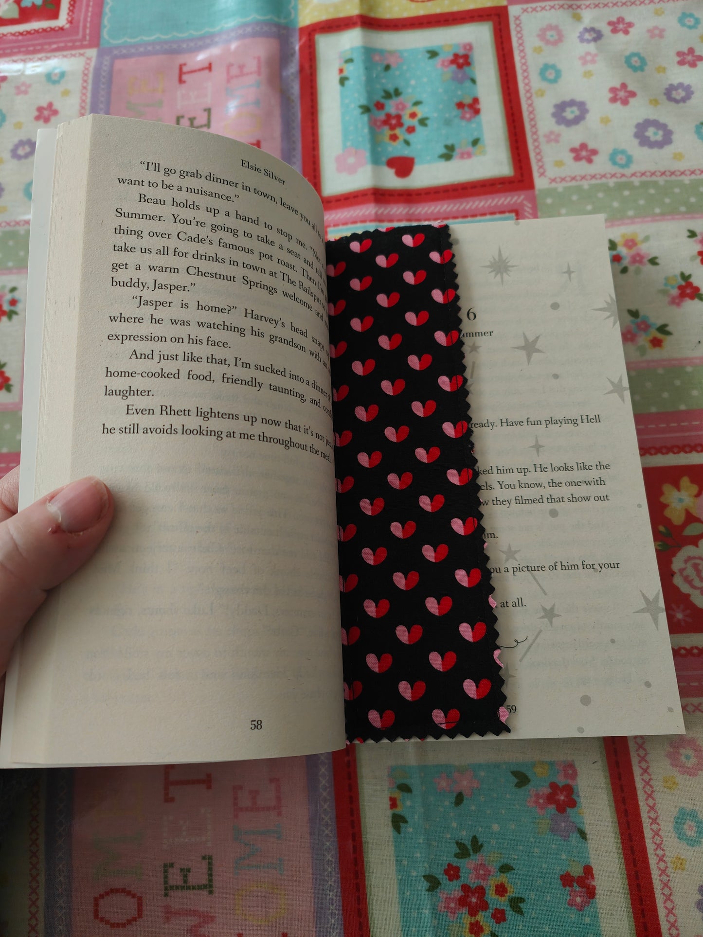 Pink and Red Hearts Bookmark
