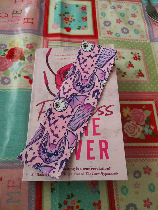 Eyeball Bat and Coffin Bookmark