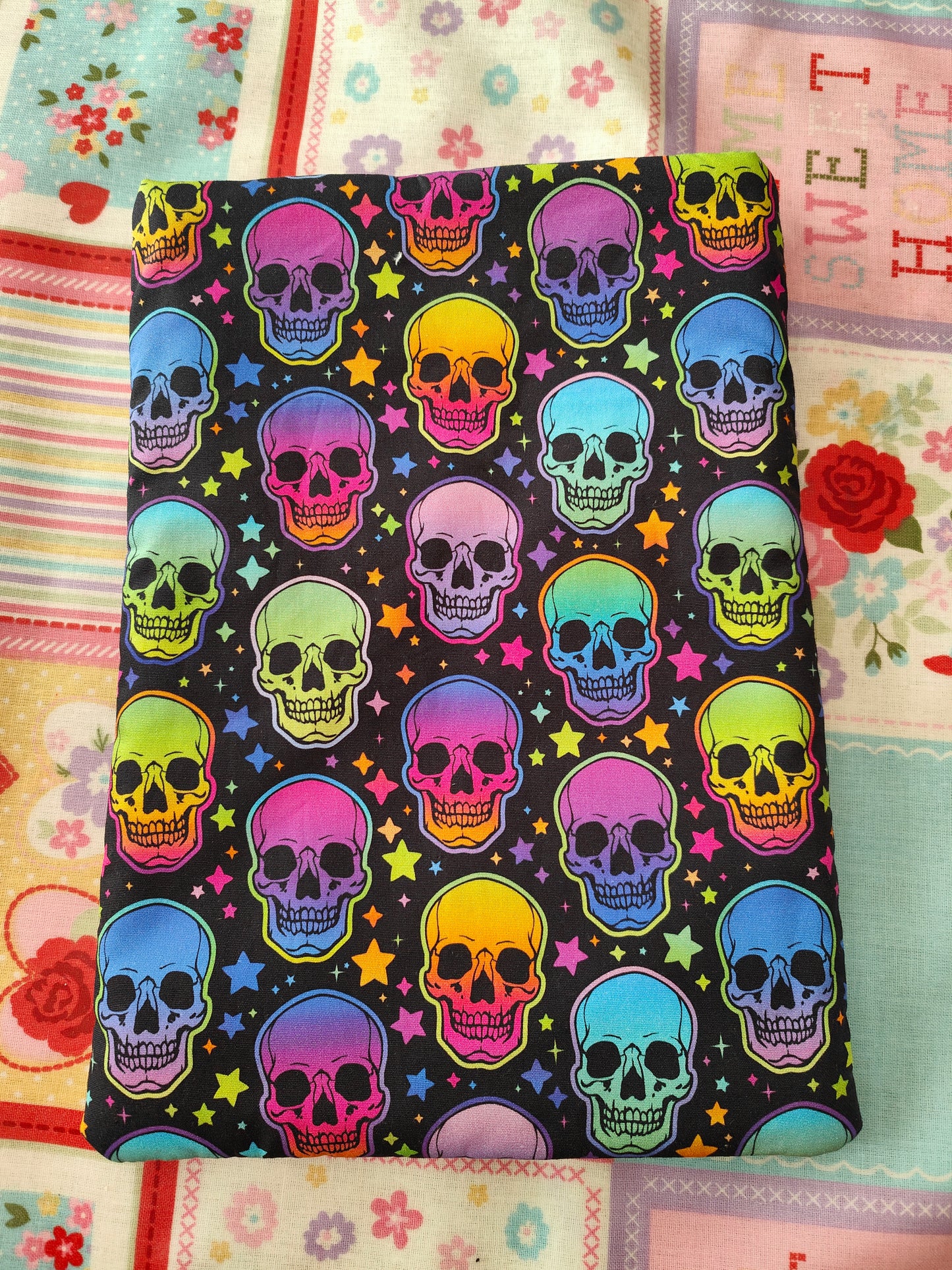 Rainbow Skull Book Sleeve