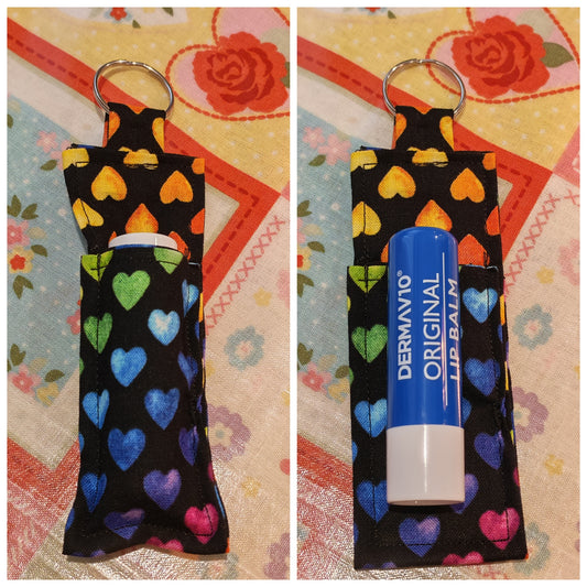 Rainbow Hearts Lipbalm Holder