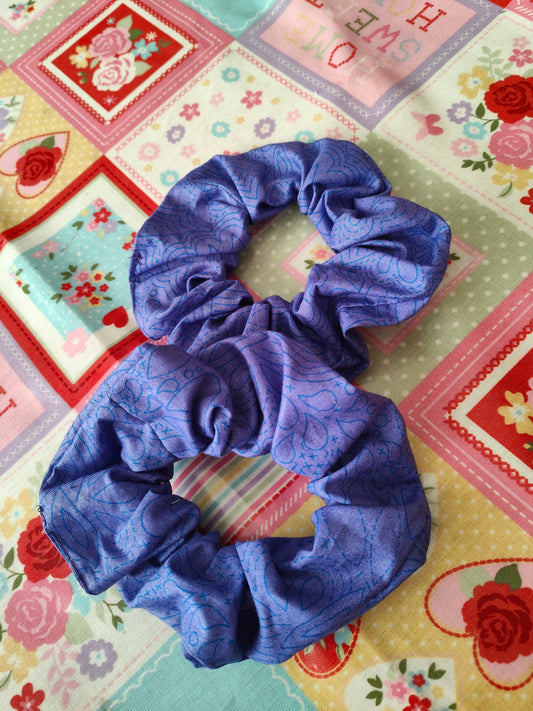 Purple Print Scrunchie
