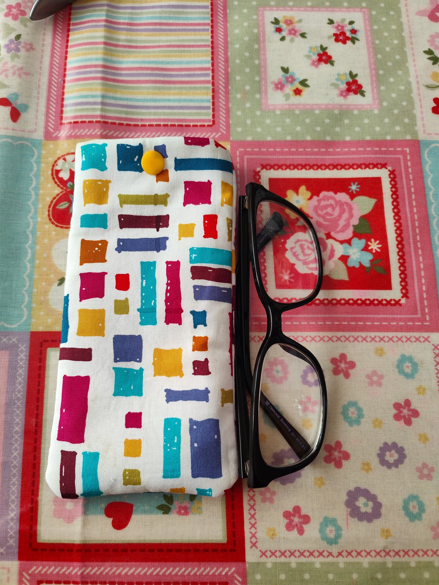 Colour Block Glasses Case