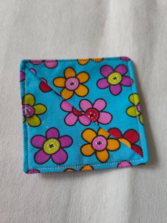Flowers on Blue Corner Bookmark