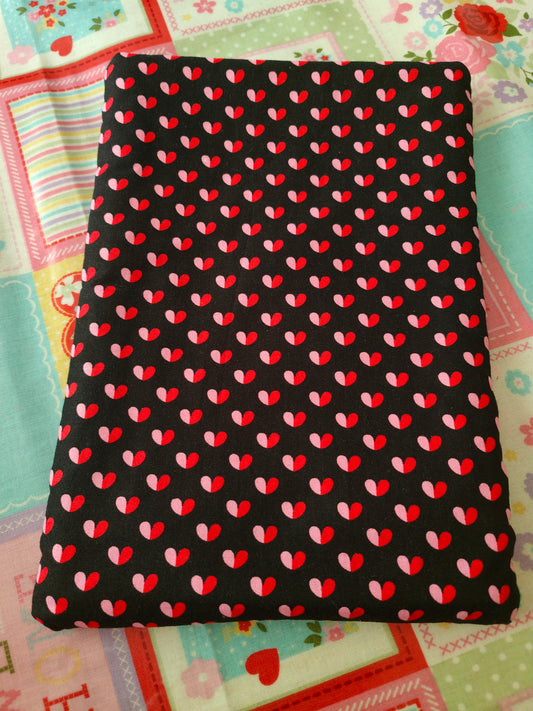 Pink and Red Heart Book Sleeve