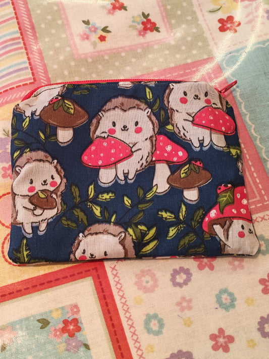 Hedgehog Mushrooms Coin Purse