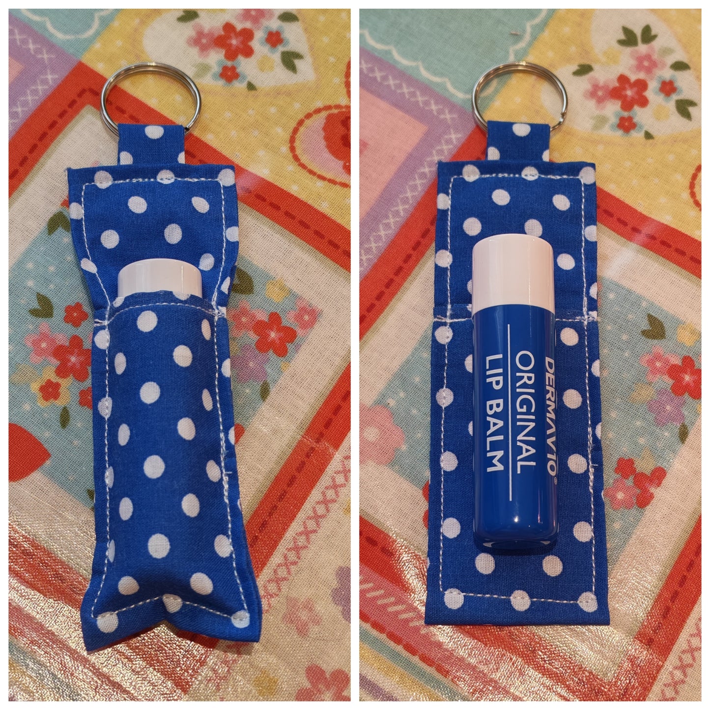 Blue Polkadot Lipbalm Holder