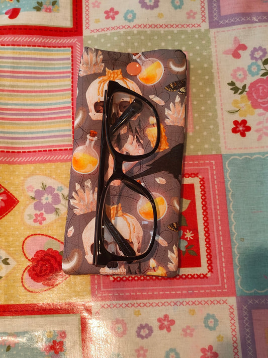 Skulls and Raven Glasses Case