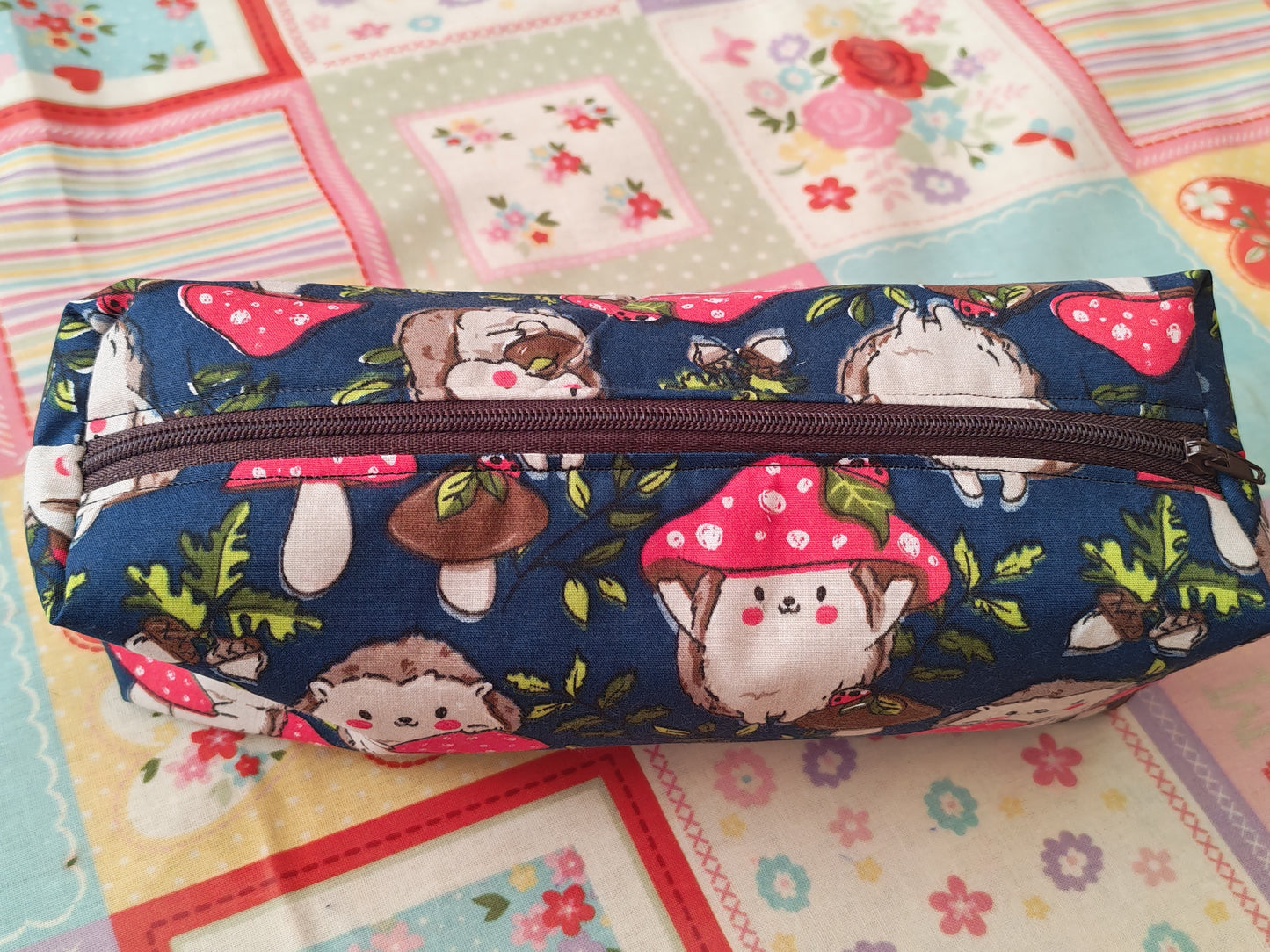 Hedgehog Mushrooms Pencil Case