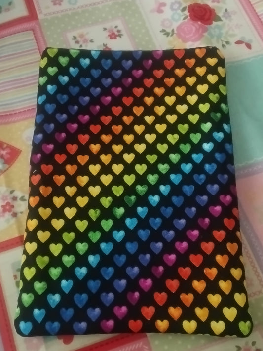 Rainbow Hearts Book Sleeve